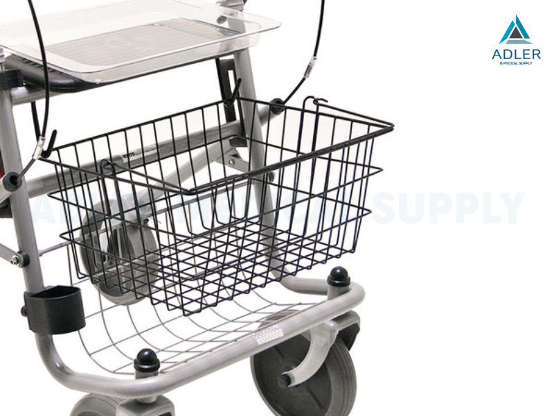 วอล์คเกอร์ 4 ล้อ (USA) อุปกรณ์ช่วยพยุงเดิน อุปกรณ์ฝึกเดิน Rollator Cristallo ยี่ห้อ Devilbiss