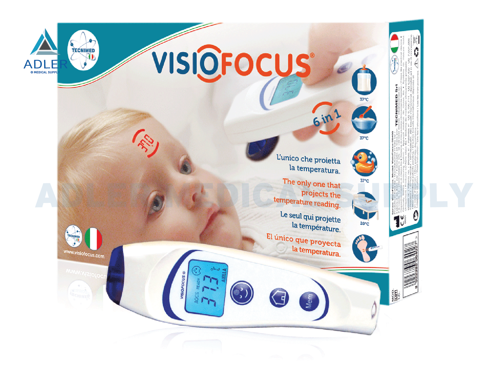 เครื่องวัดอุณหภูมิร่างกายอินฟราเรด รุ่น Visio Focus