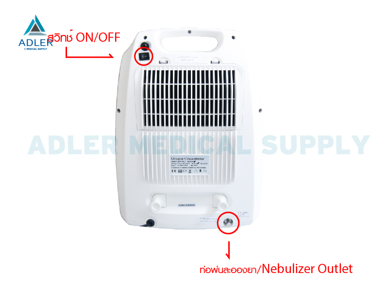เครื่องเพิ่มความเข้มข้นของออกซิเจน ขนาด 3 ลิตร ยี่ห้อ Konsung รุ่น KSN-3N