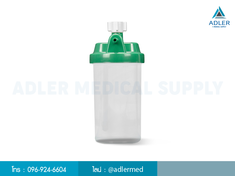 กระปุกให้ความชื้นแบบยาว 14 PSI (Oxygen Humidifier Bottle)