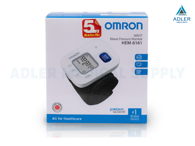 เครื่องวัดความดันโลหิตแบบสายรัดข้อมือ Omron รุ่น HEM-6161