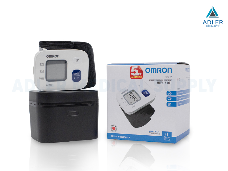 เครื่องวัดความดันโลหิตแบบสายรัดข้อมือ Omron รุ่น HEM-6161