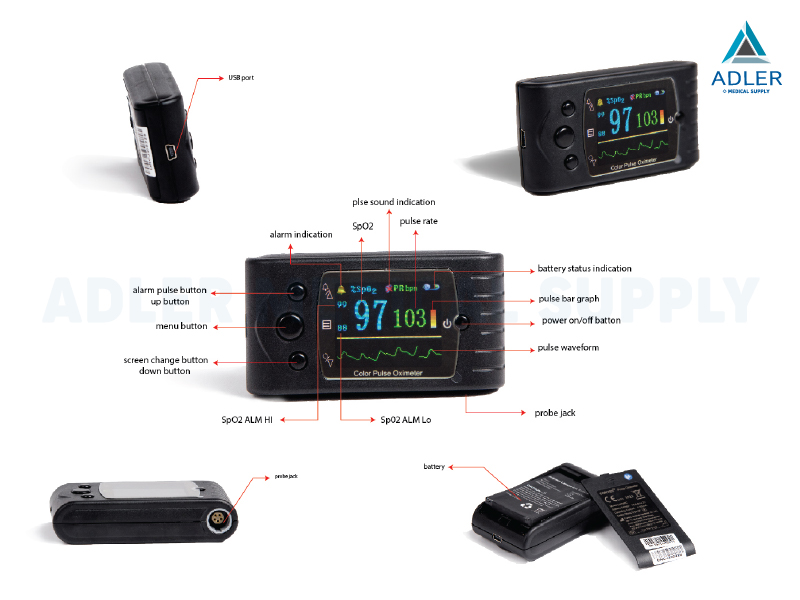 เครื่องวัดออกซิเจนปลายนิ้ว รุ่น CMS60C