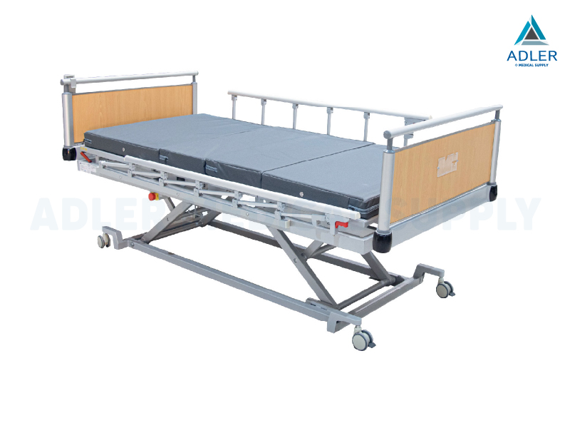 เตียงผู้ป่วยไฟฟ้าแบบไม้ 6 ฟังก์ชัน รุ่นต่ำพิเศษ Ultra Low (A-033)