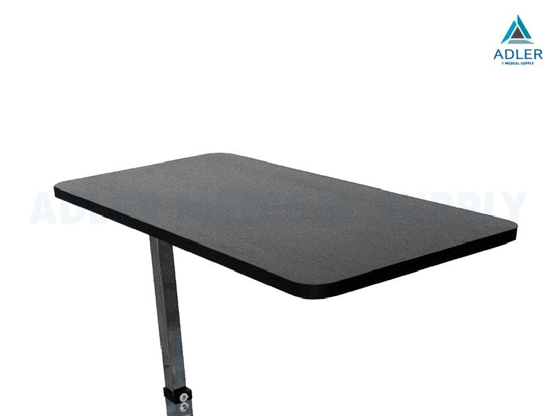 โต๊ะคร่อมเตียงแบบล้อเลื่อน ฐานตัว H ปรับระดับความสูงได้