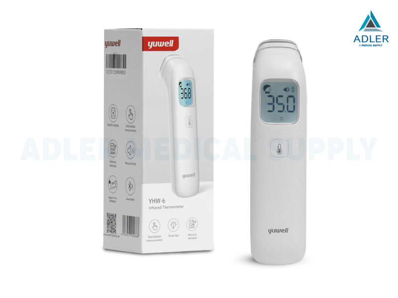 เครื่องวัดอุณหภูมิร่างกายอินฟราเรด Yuwell รุ่น YHW-6 เครื่องวัดอุณหภูมิร่างกายอินฟราเรด Yuwell รุ่น YHW-6
