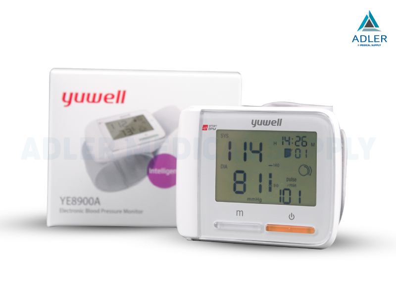 เครื่องวัดความดันโลหิตดิจิตอลแบบพกพา แบบข้อมือ Yuwell รุ่น YE8900A เครื่องวัดความดันโลหิตดิจิตอลแบบพกพา แบบข้อมือ Yuwell รุ่น YE8900A
