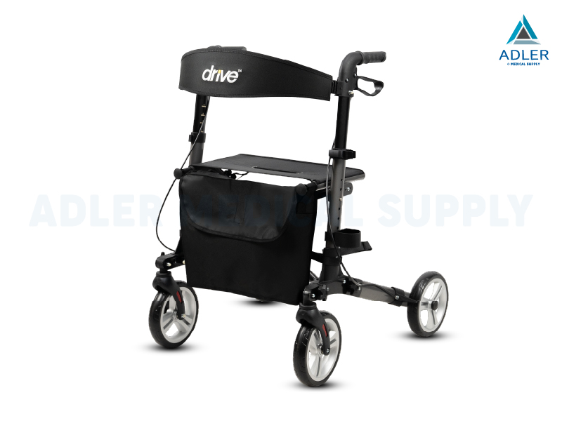 อุปกรณ์ช่วยพยุงเดิน USA DRIVE รุ่น MOKA GREY Rollator พับเก็บง่าย แข็งแรง รับประกัน 2 ปี
