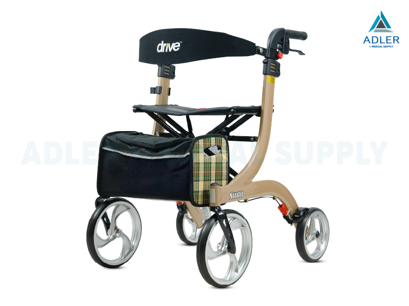 อุปกรณ์ช่วยพยุงเดิน USA DRIVE รุ่น Premium Rollator Nitro พับเก็บง่าย เพิ่มประสิทธิภาพการเดิน ประกัน 2 ปี