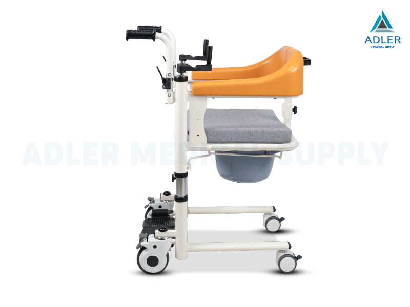 รถเข็นเคลื่อนย้ายผู้ป่วย อเนกประสงค์ รุ่นระบบมือหมุน (Manual Transfer Chair) - รับประกัน 2 ปี