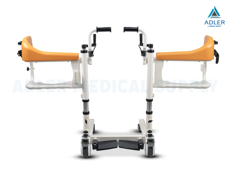 รถเข็นเคลื่อนย้ายผู้ป่วย อเนกประสงค์ รุ่นระบบมือหมุน (Manual Transfer Chair) - รับประกัน 2 ปี