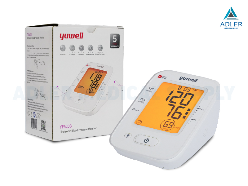 เครื่องวัดความดันโลหิต ยี่ห้อ Yuwell รุ่น YE620B (มีเสียงพูดไทย จอ Blacklight) ประกันศูนย์ไทย 5 ปี