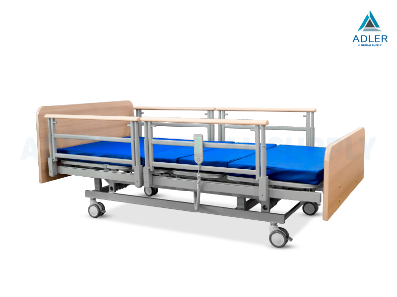 เตียงผู้ป่วยไฟฟ้า 5 ฟังก์ชั่น รุ่น Ecofit-3 ลายไม้ (Wooden Electric Bed)