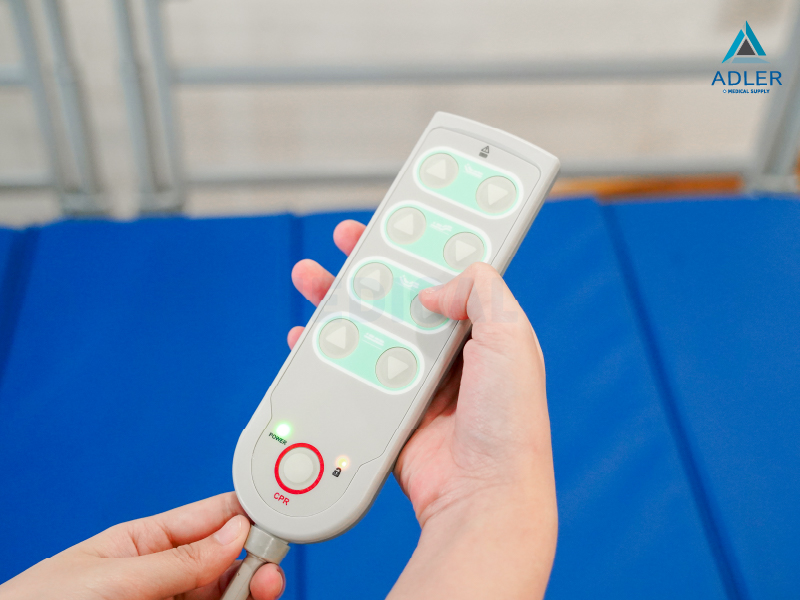 เตียงผู้ป่วยไฟฟ้า 5 ฟังก์ชั่น รุ่น Ecofit-3 ลายไม้ (Wooden Electric Bed)