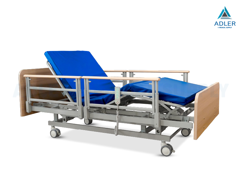 เตียงผู้ป่วยไฟฟ้า 5 ฟังก์ชั่น รุ่น Ecofit-3 ลายไม้ (Wooden Electric Bed)