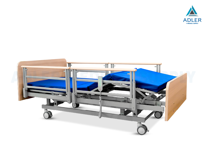 เตียงผู้ป่วยไฟฟ้า 5 ฟังก์ชั่น รุ่น Ecofit-3 ลายไม้ (Wooden Electric Bed)