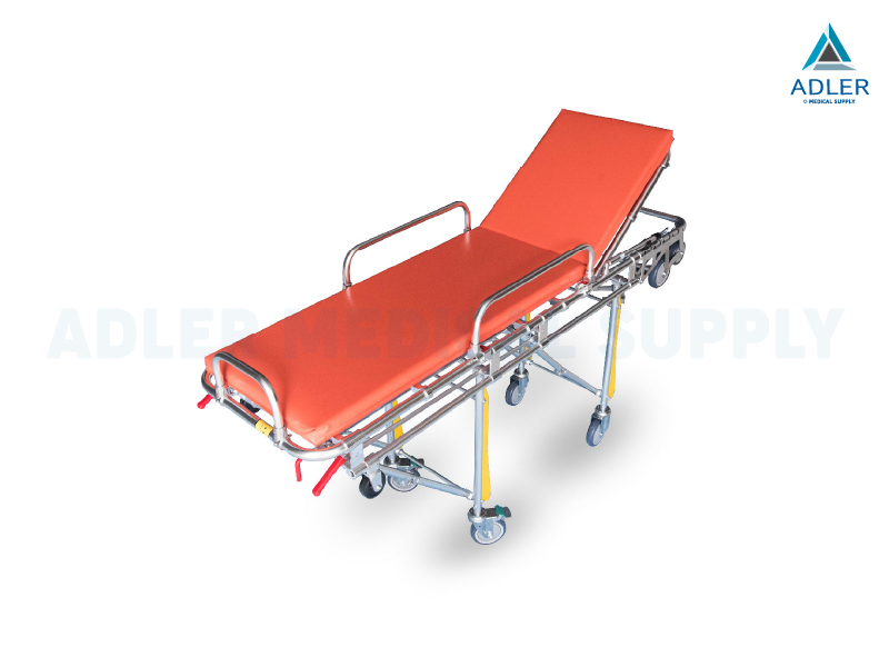 เตียงเคลื่อนย้ายผู้ป่วย สำหรับรถฉุกเฉิน (Ambulance) ปรับพนักพิงหลังได้