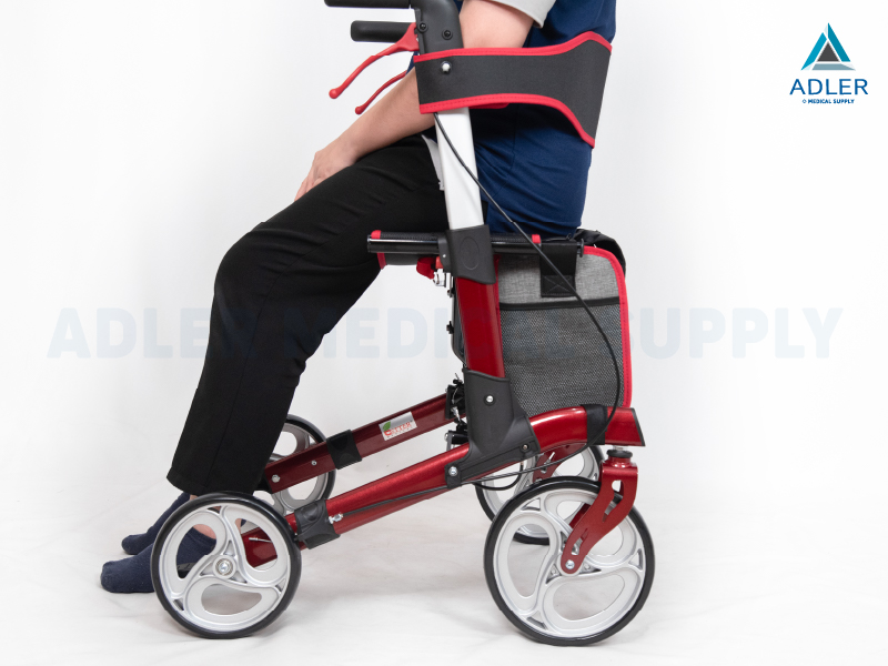 อุปกรณ์ช่วยพยุงเดิน Rollator รุ่น BT803L น้ำหนักเบา พับเก็บง่าย รับประกัน 1 ปี