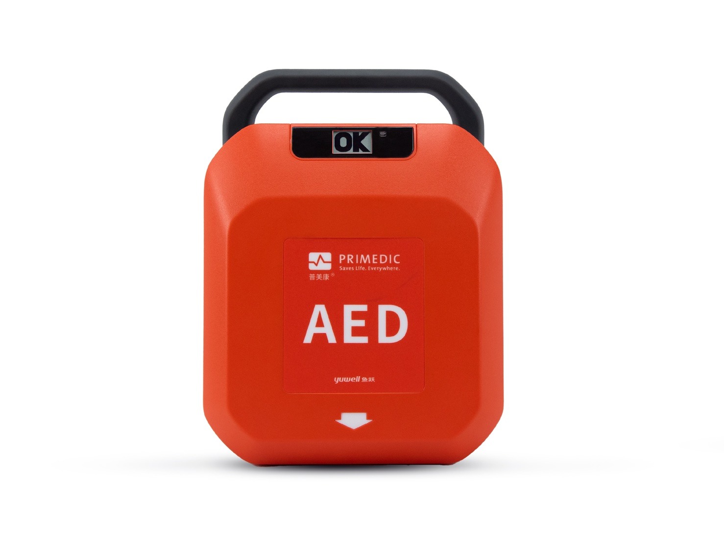 เครื่องกระตุกหัวใจไฟฟ้าอัตโนมัติ (AED) Yuwell รุ่น HeartSave Y8 (รับประกันศูนย์ไทย 6 ปี) พร้อมตู้เก็บ AED แบบตั้งพื้น