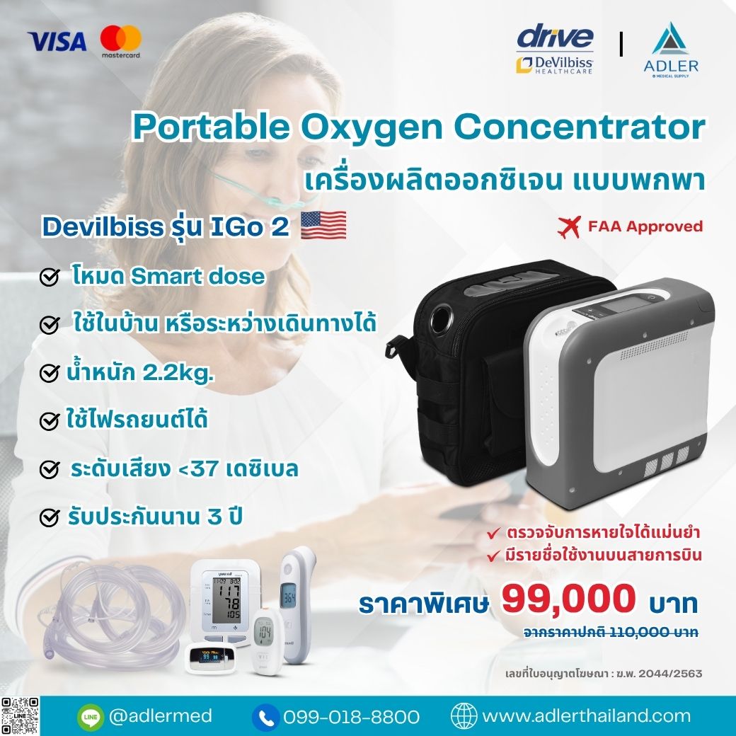 เครื่องผลิตออกซิเจนพกพา Devilbiss iGo2
